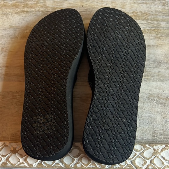 REEF cushion sandals black glitter straps - size 7 - Picture 6 of 7